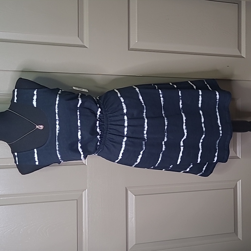 NWT Joe Fresh blue and white tank style dress size extra small